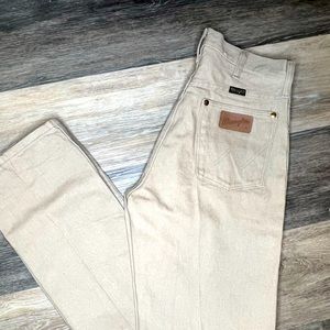 Wrangler vintage tan high waisted jeans …size 13